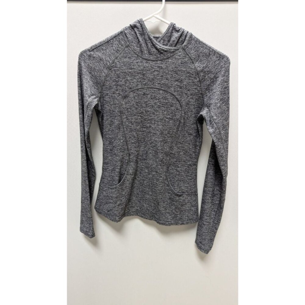 Lululemon Heather Grey Hooded Pullover Sweatshirt